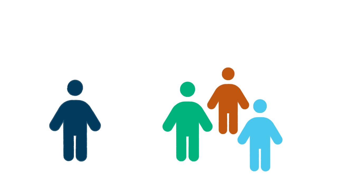 An illustrated gif of one person speaking to a group; there is a speech bubble that shows differernt water symbols and then a bacterium, then the group's faces all look worried, then the speech bubble changes to show a list of steps and then a thumbs up and the group's faces look happy and relieved.